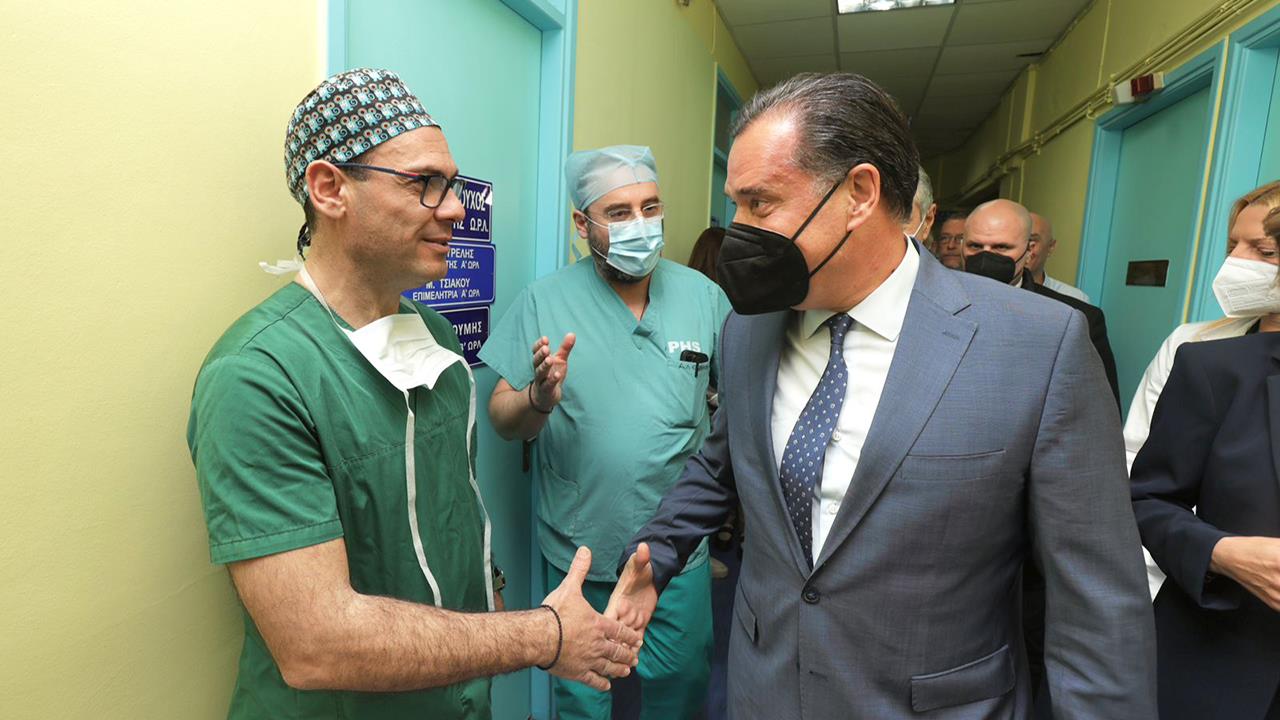 Επίσκεψη Γεωργιάδη στο ανακαινισμένο Γενικό Νοσοκομείο Παίδων Πατρών Καραμανδάνειο