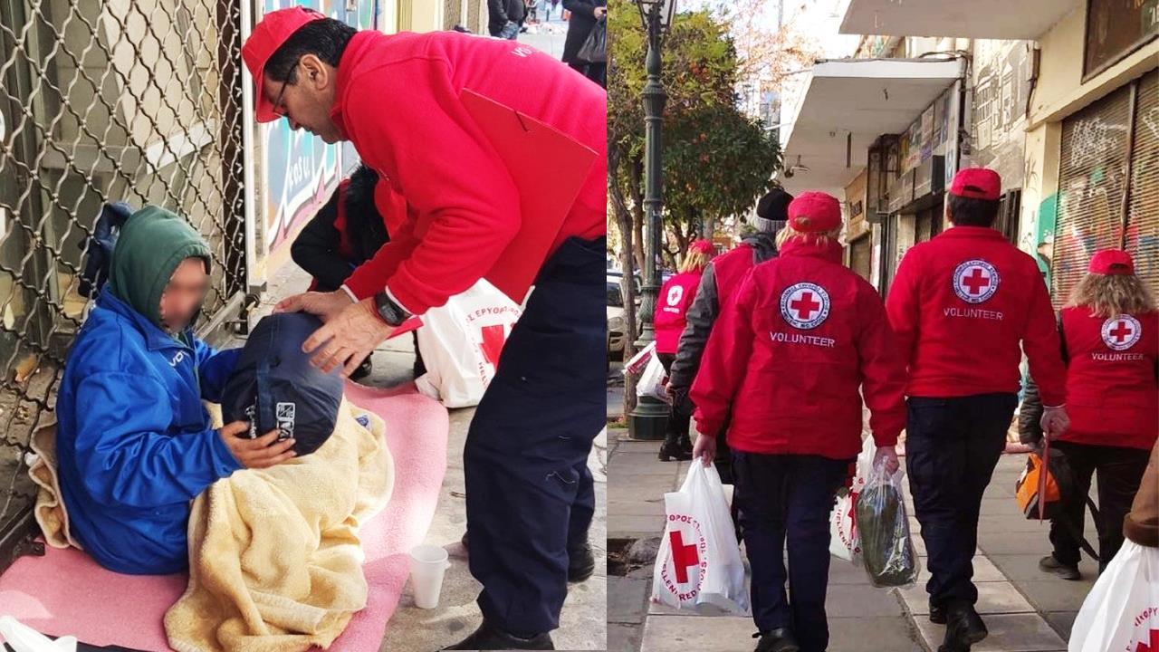 Θεσσαλονίκη: Στήριξη αστέγων από τον Ελληνικό Ερυθρό Σταυρό